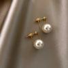 Stainless Steel Simple Elegant Small Pearl Pendant Earrings For Woman Fashion  Party Ladies' Unusual Dangle Earrings Acce