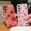 Colorful Stars Print Phone Case For Samsung A57 A37 A17 A56 A36 A16 A55 A35 A15 A54 5G S21 FE S22 S23 S24 Plus S25 S26 Ultra Leather Texture Cover