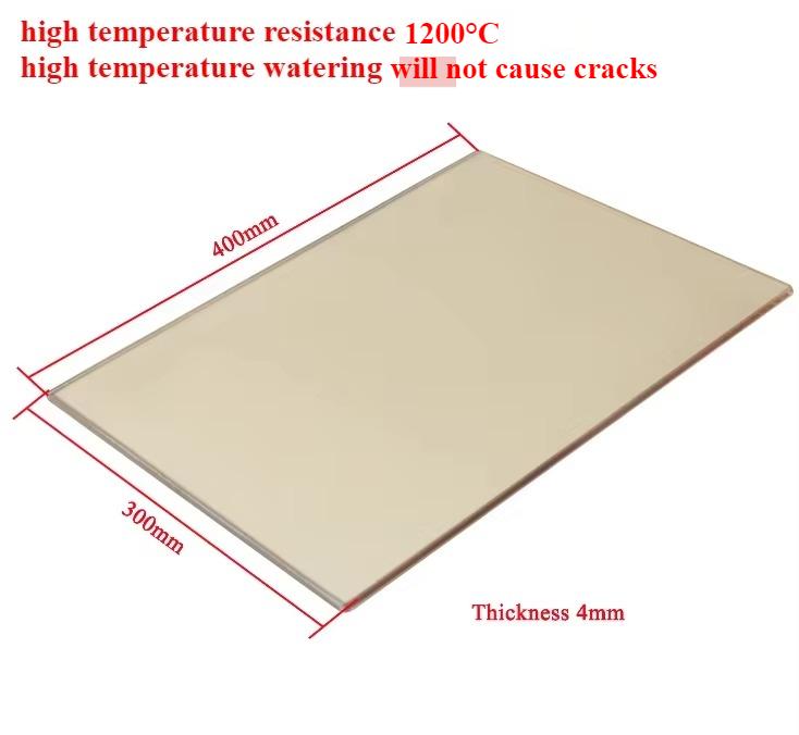 1 PZ Vetro porta camino stufa a legna ceramica microcristallina trasparente Resistente alle alte temperature Vetro spessore 4mm/5mm