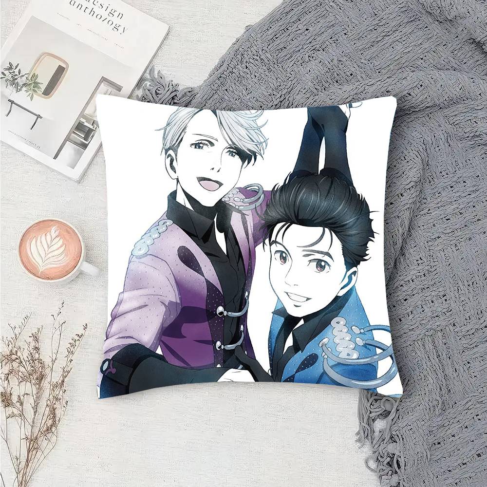 Аниме Y-YURi On ICE Наволочка Чехол для диванной подушки Декор комнаты Дома 30cm x 30cm