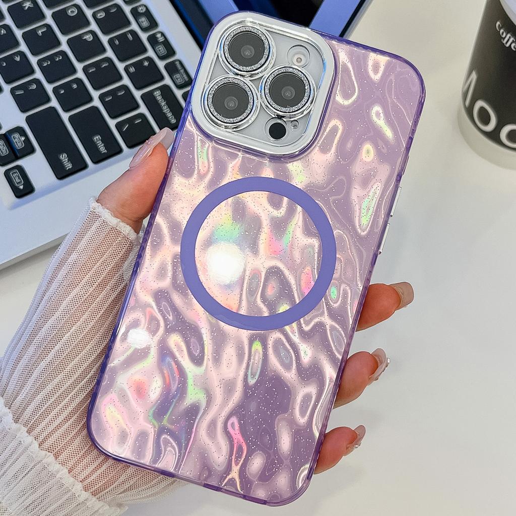 For iPhone 16 Pro Max Case Compatible with MagSafe IMD Design PC+TPU Phone Cover with Glass Lens Film
