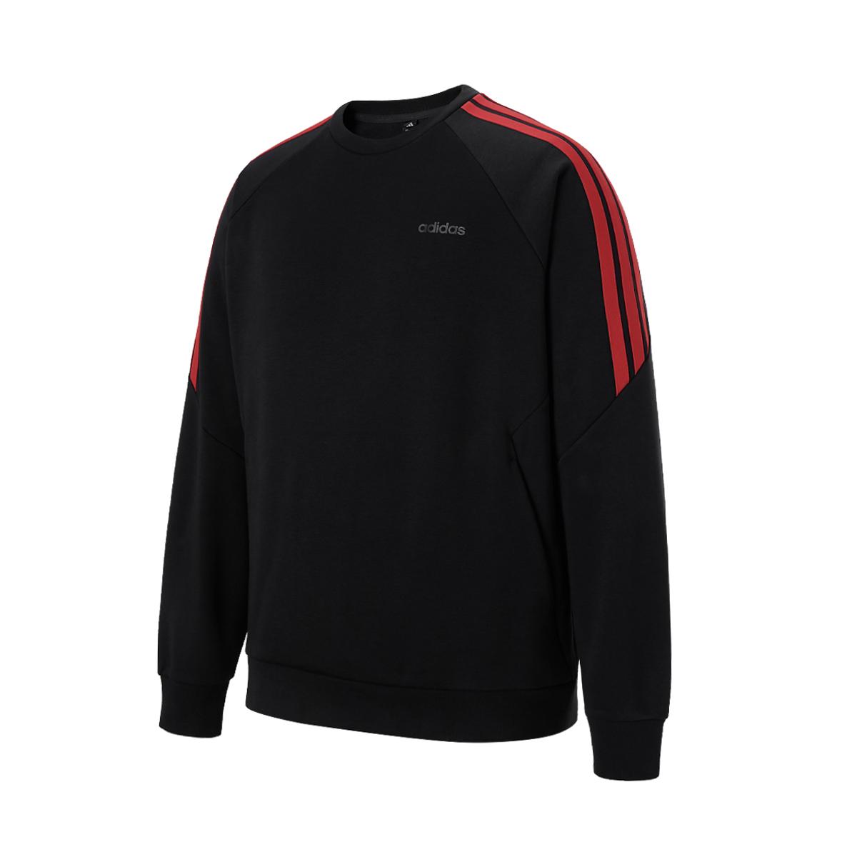 Adidas Three Stripe Color Block Pullover Crew Neck Long Sleeve Sweatshirt Men sweatshirt KQ7881 L