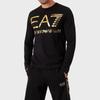 Emporio Armani EA7 FW22 Large Logo Letter Emblem Crew Neck Long Sleeve T-Shirt Men Tops Black 6LPT25PJ7CZ-0208