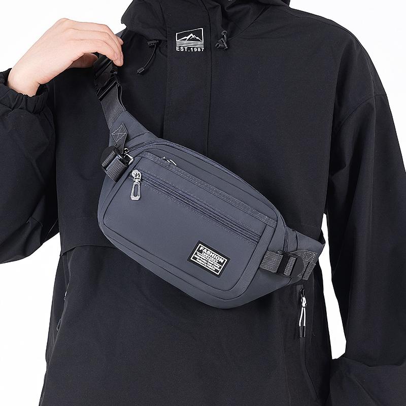 Large Capacity Outdoor Waist Bag Multi-layer Sling Bag New Nylon Waterproof  Fanny Pack