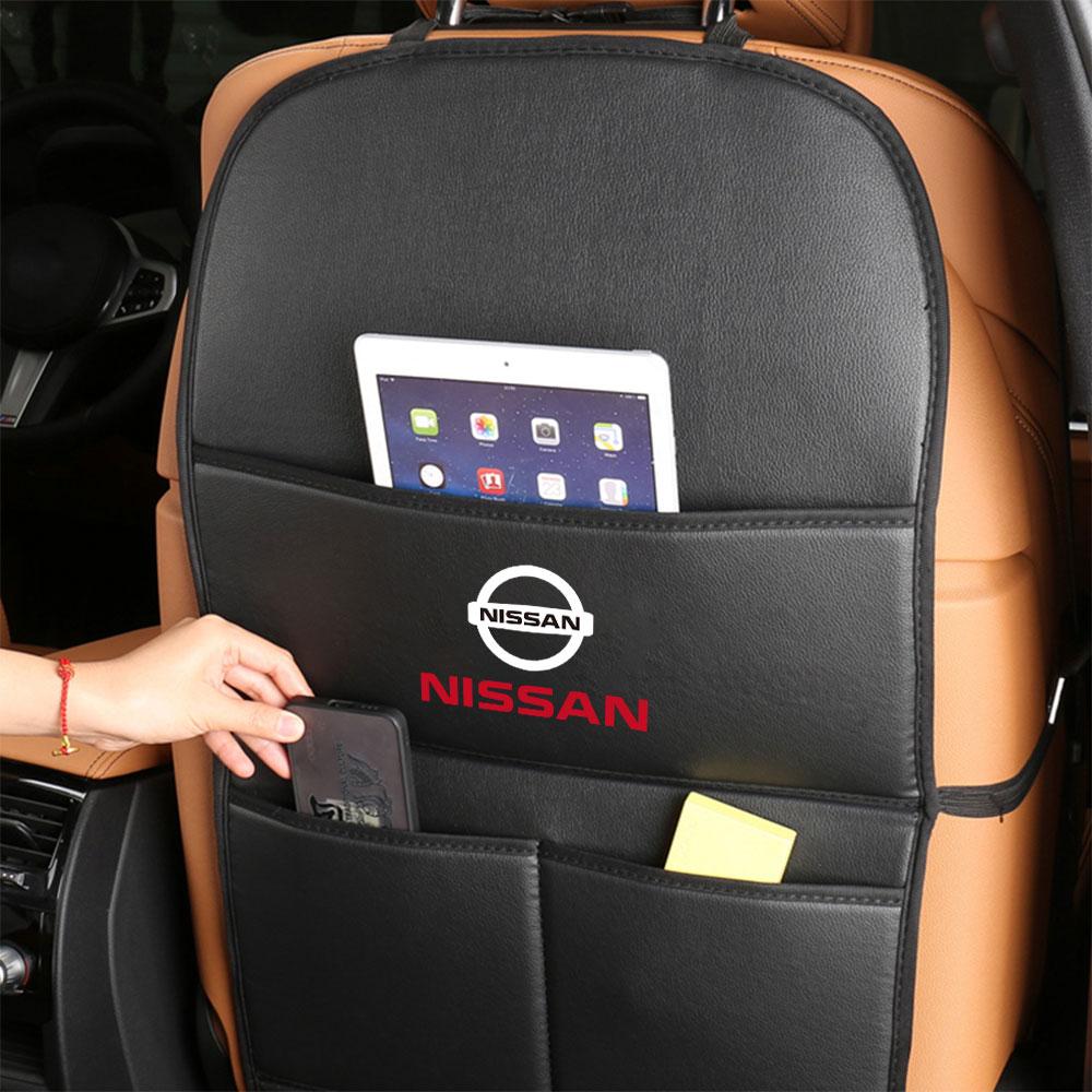 Car Seat Back Protector Organizer Travel Stowing Tidying Storage Bag For Nissan Nismo Tiida GTR 240SX Qashqai J10 Wheel Hubcap