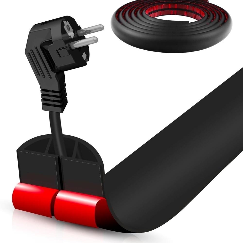 1PC 1m/2m/3meters Floor Cord Cover Extension Wiring Duct Protector Power Cable Protector Covers Practical Wire Organizer
