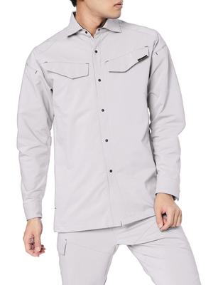 COCOS Nobuoka A-9188 4-Wege-Stretch Langarmshirt, Silber, Größe L