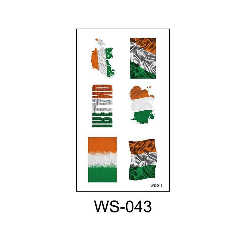 New waterproof green shamrock face sticker for St. Patrick s Day, St. Patrick s tattoo sticker 60*105mm