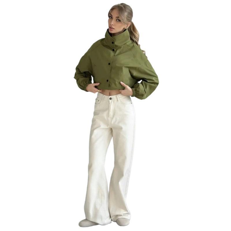 Women S Loose Short Jacket Coat For Spring Autumn