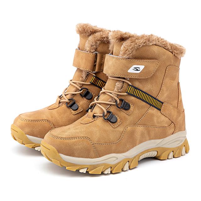 High Quality Boys Winter Snow Boots New Platform Warm Cotton Shoes Anti Slip Rubber Sneakers Boots For Big Kids Size 28 40