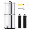 Gravity-fed Water Filter System, 2.25G 304 Stainless-Steel Countertop System, Water Filtration System, Reduces Lead and Up To 99% of Chlorine