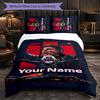 Max Verstappen Customized Name Text Bedding Set, 1 Duvet Cover & 2 Pillowcases Personalized Bedroom Gift