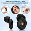 2pcs Noise-Canceling Earplugs with Case - Reusable Tips, 2 Sizes, for Sleeping, Studying, Travel, Insomnia Relief, Back-to-School Essentials