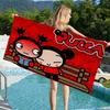 Animation Series P-Pucca Microfiber Printed Beach Towel Mountain Climbing Yoga Beach Swimming Running Absorbent Soft Towel