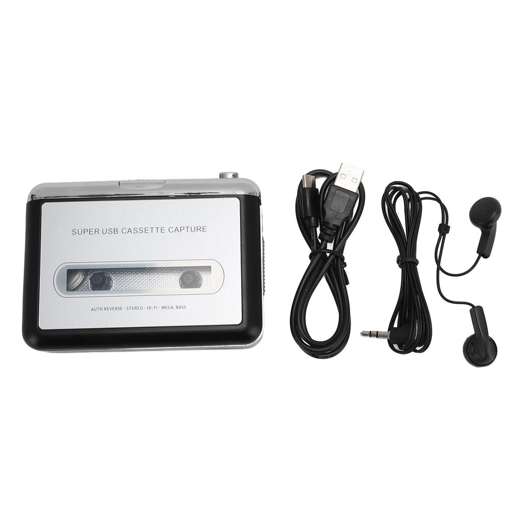 USB Cassette To MP3 Converter Tape To Digital Sound USB 2.0 Portable Cassette Player Recorder Converter with Headphones