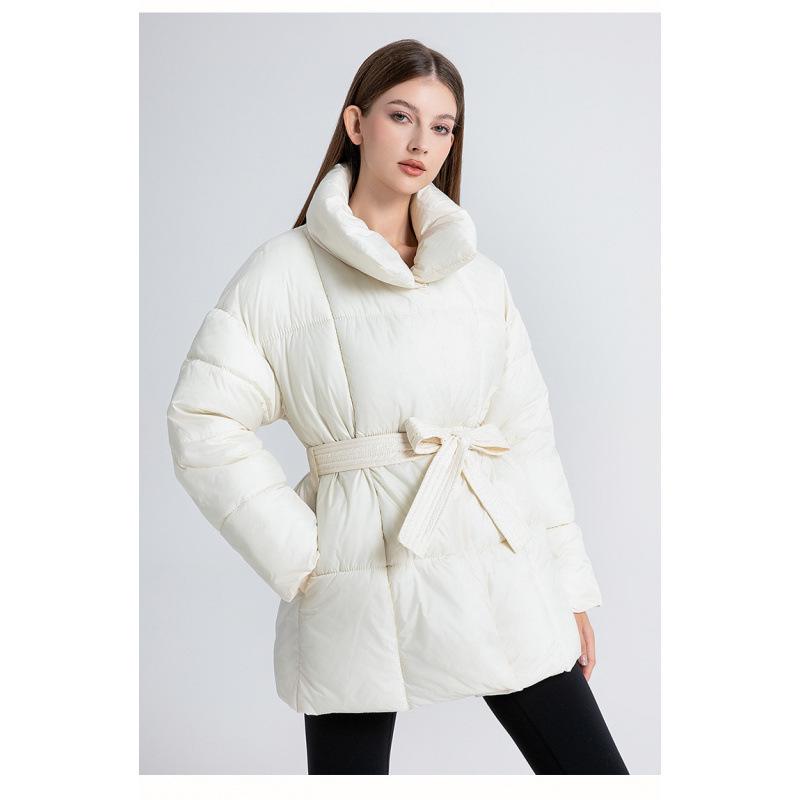 European & American Style Women's Mid-Length Down Cotton Jacket, 2024 Winter Outerwear Coat – New Design for Students