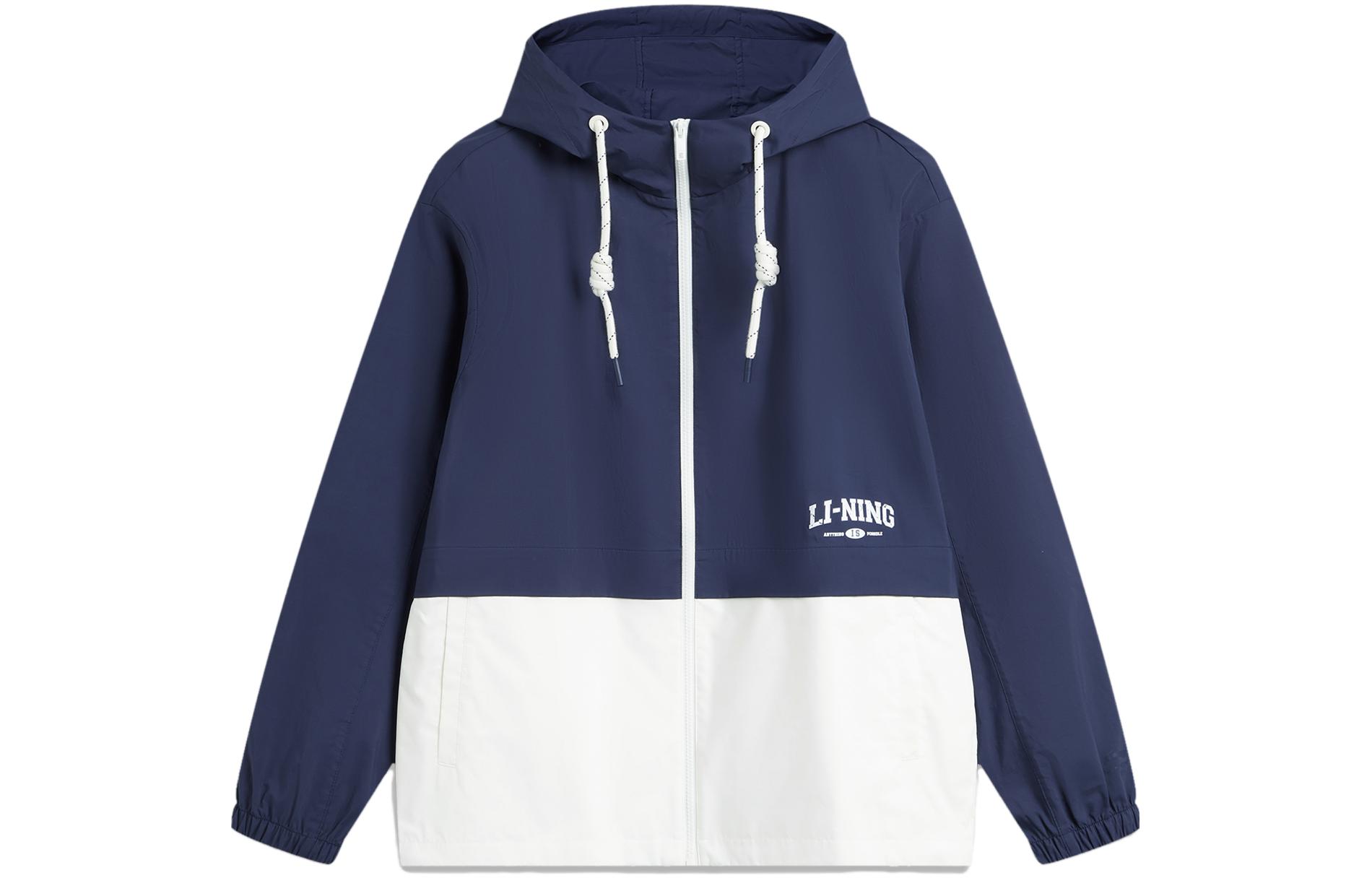 Li Ning Weekend Youth Sports Fashion Collection Trench Coat Men s Dark Ship Blue AFDU697-2 M