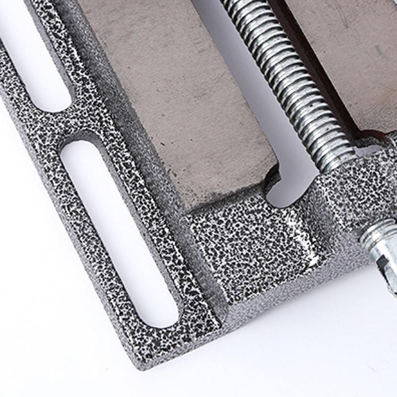 

Тиски для сверлильного станка Стальные Широкое открытие Надежное крепление Машинные Верстачные тиски Инструмент для деревообработки 4 дюйма Серые