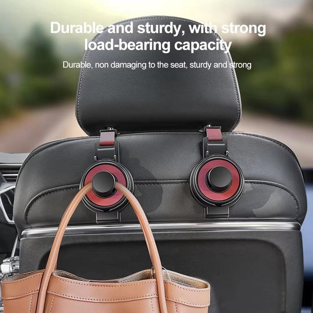 Foldable Car Seat Headrest Hook Multifunctional Back Seat Organizer Hanger for Water Bottles