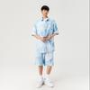 Men's Short-sleeved Shirt Sportswear Set Casual Versatile Beach Two-piece Suit