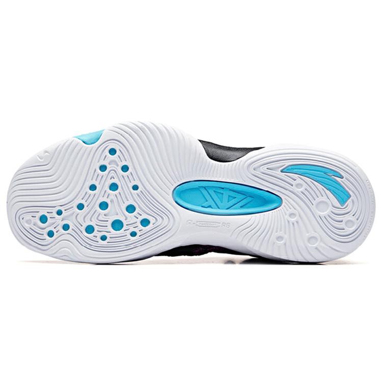 New Anta ENDLESS FIRE Shock Absorbers Slip Resistant Abrasion Resistant Mid Top Basketball Shoes Men's Yellow Purple 11931605-1