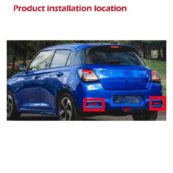 Car rear fog lights Decorative frame silver For Suzuki Swift 2024-2025