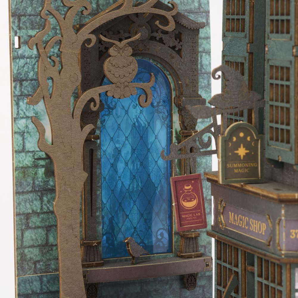 Tsukurundesu® 3D Wooden Puzzle Book Nook Series (Magic House) with Japanese Instructions