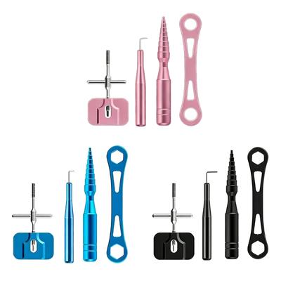 Aluminum Alloy Fishing Reel Repair Tool Set Including Bearing Extractors And Wrench For Easy Disassembly And Maintenance