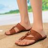 Men Wearing Flip-flops In Summer Are Casual, Simple and Versatile, with Flip-flops and Anti-slip Beach Sports Sandals
