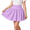 Girls High Waist Tennis Skirt Athletic Skirt Lightweight Stretchy Yoga Skirt Pleated Sports Skirt for Kids Activewear