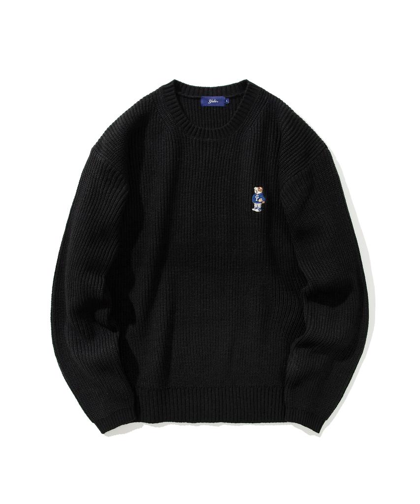 YALE Embroidery Dan 7-Gauge Knit_Black