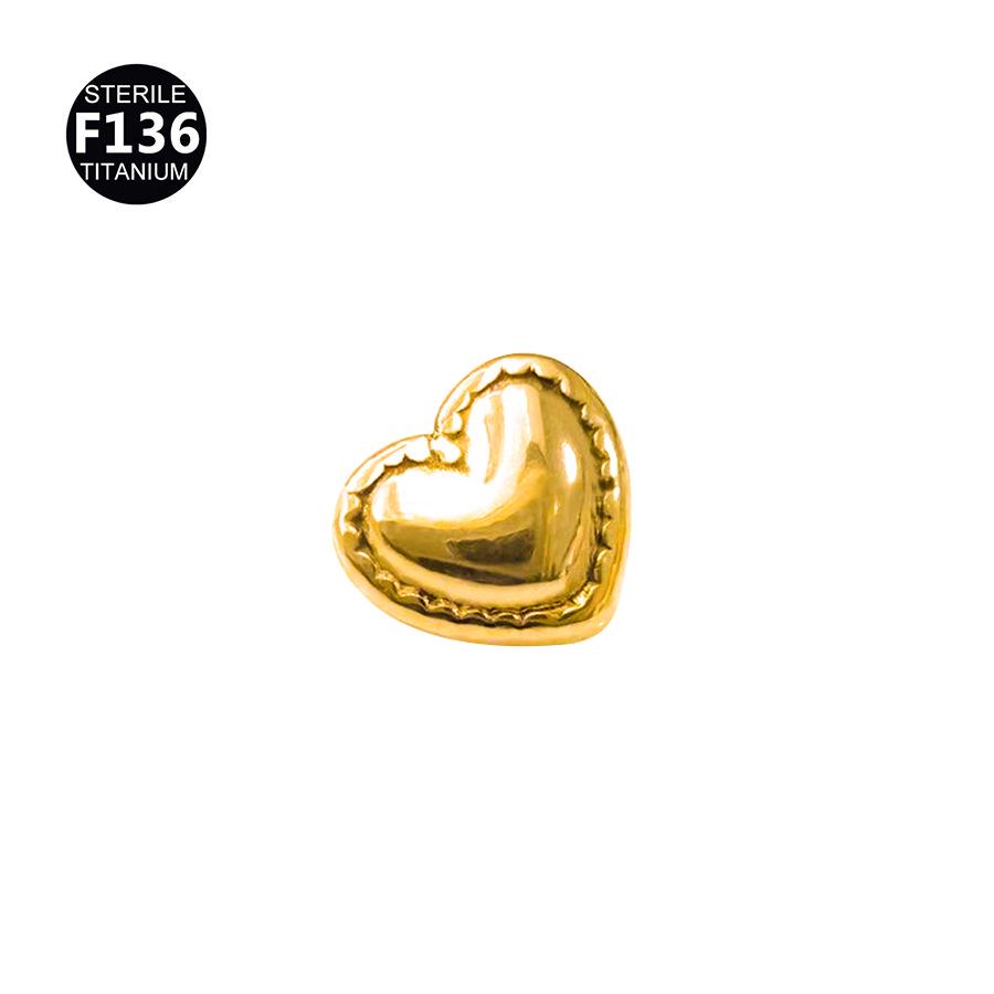 Titanium Fox Pigeon Heart Ear and Lip Cartilage Stud Jewelry