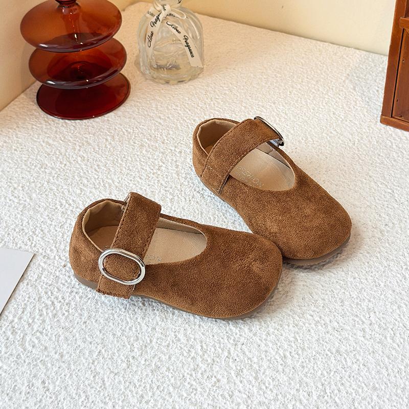 Autumn Leather Shoes Girls Solid Color Princess Shoes Soft Sole Birkenten Shoes Kids Shoes