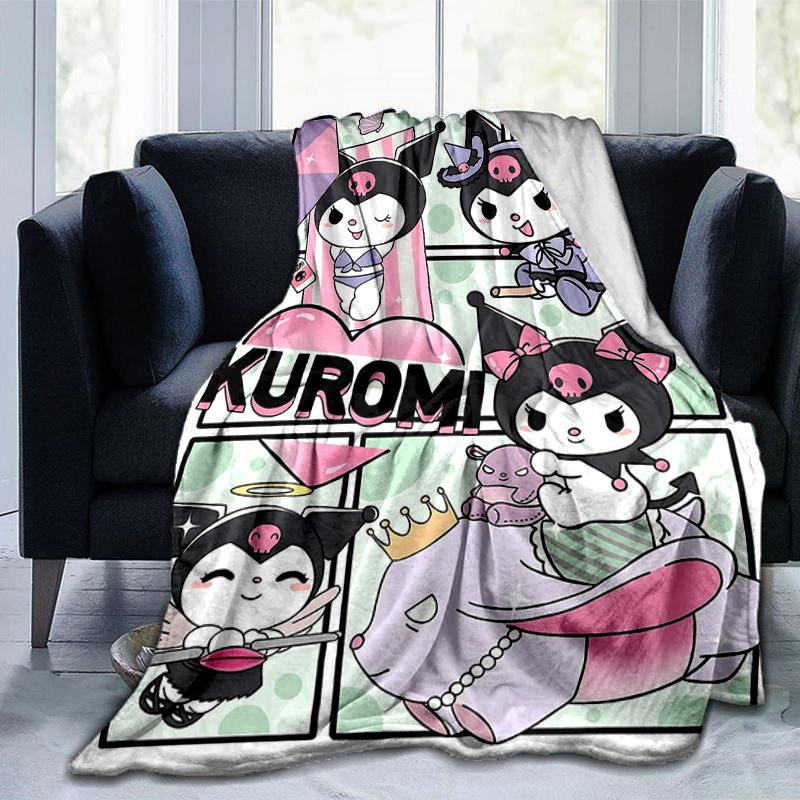 1pc Kuromi's Magical Adventures Blanket, Soft Throw for Home Decor, Gift Idea for Family and Friend, Seasonal Use, Living Room, Travel, Camping, Car B