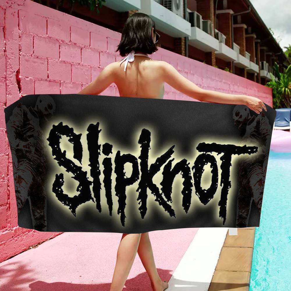 

S-S-SlipknotEs Band Microfiber Printed Beach Towel Mountain Climbing Yoga Beach Swimming Running Absorbent Soft Towel W30*H60(CM)