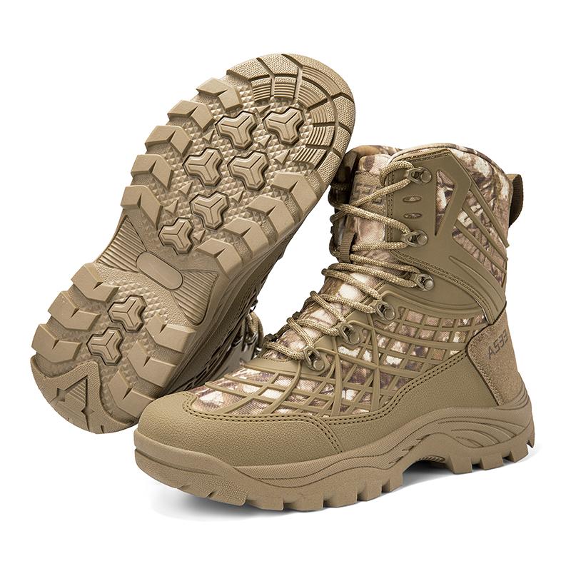 Men Tactical Boots Lace Up Military Army Boot Unisex Work Hiking Shoe Desert Waterproof Brand Climbing Shoe Male Ankle Size Plus