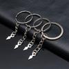 Triangle Tip Keychain Pendant, 25/30mm Keyring Chain DIY Jewelry Accessory