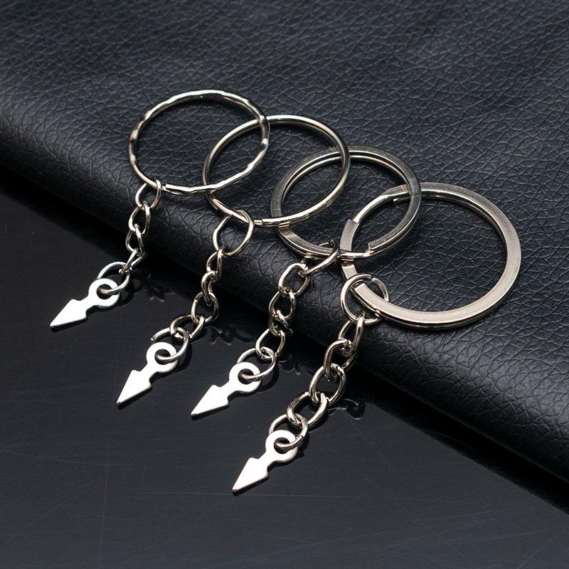 Triangle Tip Keychain Pendant, 25/30mm Keyring Chain DIY Jewelry Accessory