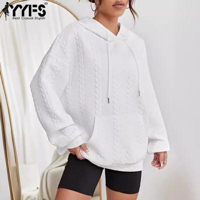 Women's Fashion Casual Solid Color Print Long Sleeve Hooded Hoodies & Sweatshirts