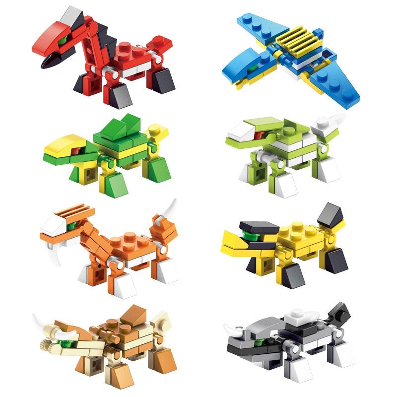 [Spot] Mini Building Blocks Jurassic Building Blocks World Children's Puzzle Assembled Dinosaur Park Toy Set