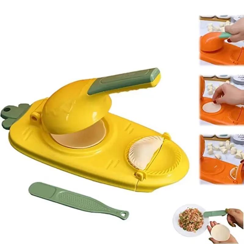 Household Dumpling Maker Dough Pressing Manual Tool Plastic Dumpling Making Moulds Dumpling Skin Machine Kitchen Accessories