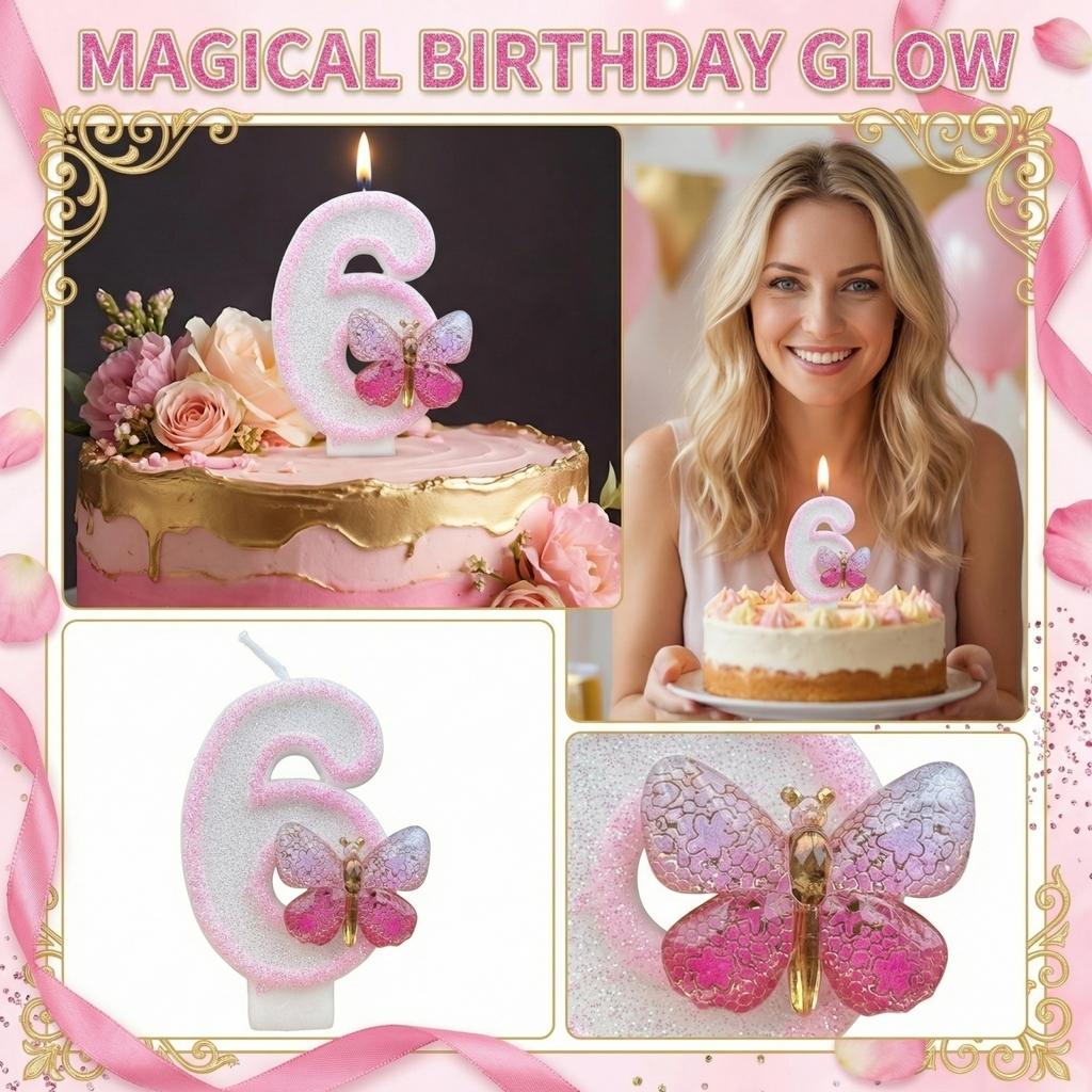 Fashion Cartoon Creative Birthday Candles Party Digital Candles