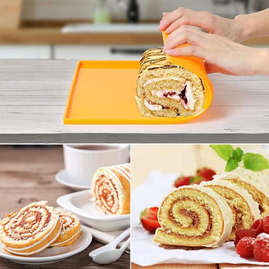 Place Mat with Edge Non-stick Anti-scalding Silicone Heat Insulated Food Dehydrator Cake Board Baking Pad for Daily Use