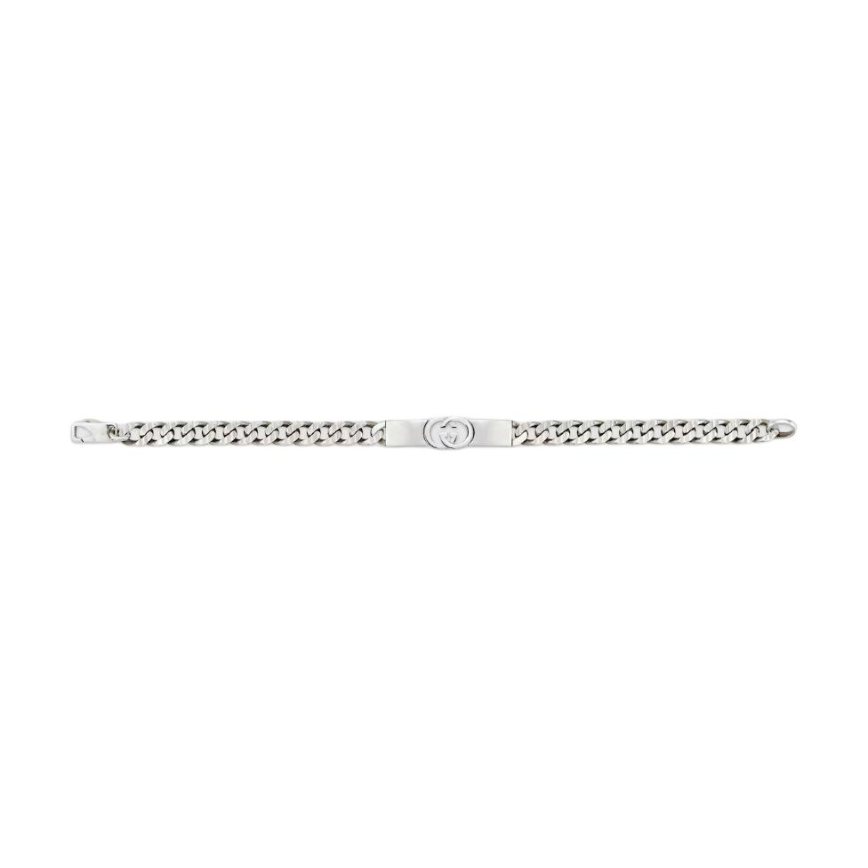 Gucci Interlocking Double G 925 Silver Bracelet Unisex Bracelet 853978-J8400-0818
