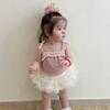 Baby Girl Summer Thin Camisole And Cake Skirt Pants Two Piece Set Infant First Birthday Outfit