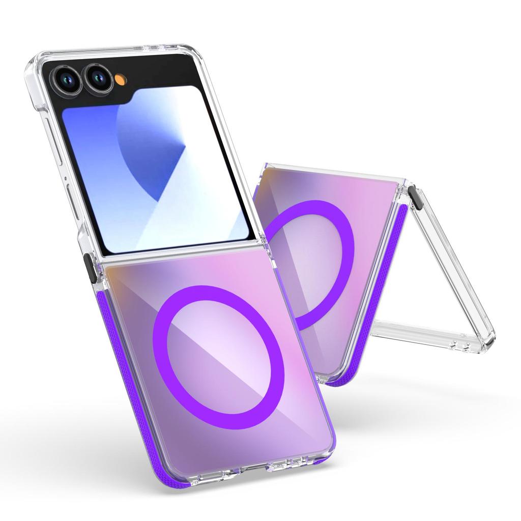 Husă magnetică Samsung Z Flip 7 Chameleon – Husă protectoare transparentă compatibilă cu șnur