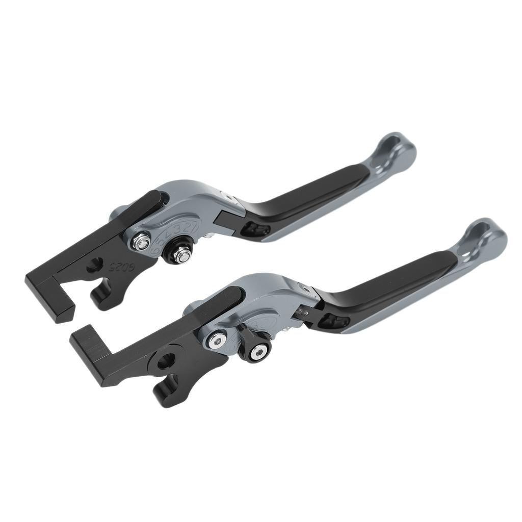Pair Motorcycle Brake Clutch Levers Extendable Replacement for YAMAHA XMAX 250 XMAX300 XMAX400Gray