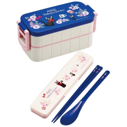 Skater Bento Box 600ml Antibacterial 2 Tiers for Women Kiki's Delivery Service French Ghibli Made in Japan YZW3AG-A