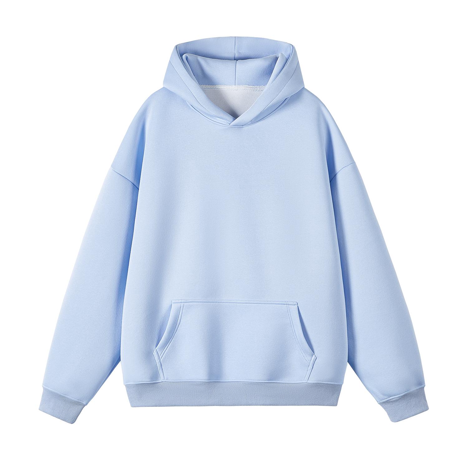 

Весенние мужские однотонные толстовки с капюшоном, уличные хлопковые пуловеры-худи 2025, новая мужская винтажная толстовка Y2K L светло-синий