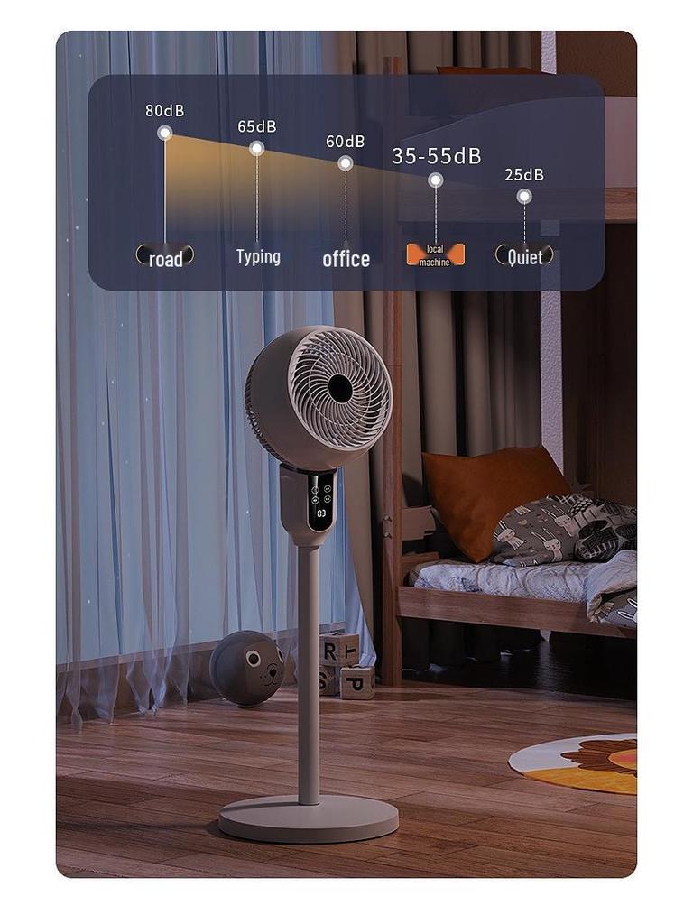 Silent Remote Control Electric Floor Fan for Home and Dorm
